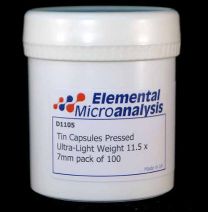 Tin Capsules Pressed Ultra-Light Weight 11.5 x 7mm pack of 100