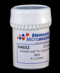 Smooth Wall Tin Capsules Flat Base 4 x 3.5mm pack of 100