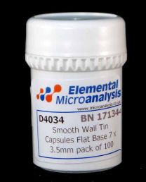 Smooth Wall Tin Capsules Flat Base 7 x 3.5mm pack of 100