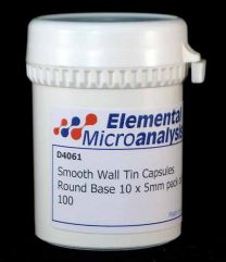 Smooth Wall Tin Capsules Round Base 10 x 5mm pack of 100