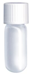 4.5ml Borosilicate Vial Round bottom, with white septum cap, 048W 1/2 case, 46x15.5mm Evacuated Unlabelled, Pack of 1000