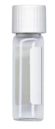 5.9ml Soda Glass Vial Flat bottom, with white septum cap,-819W1/2 case- 55x15.5mm Evacuated labelled, Pack of 1000