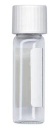 5.9ml Soda Glass Vial Flat bottom, with white septum cap,-719W 1/2 case- 55x15.5mm Non-Evacuated labelled, Pack of 1000