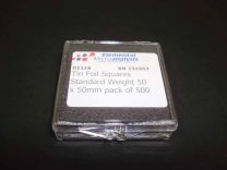 Tin Foil Squares Standard Weight 50 x 50mm pack of 500