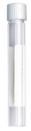 12ml Soda Glass Vial Flat bottom, with white septum cap,-739W- 101x15.5mm Non-Evacuated labelled, Pack of 100