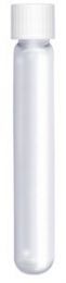 12ml Borosilicate Glass Vial Round bottom, with white septum cap, 938W- 101x15.5mm Non-Evacuated unlabelled, Pack of 100